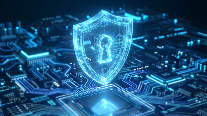 Digital shield representing IEC 62443 project security verification